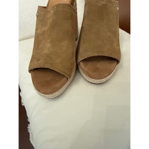 YellowBox Suede Espadrille Platform Block Heel Mule Indie Hippie Boho 9.5 NWOT - Picture 3 of 6